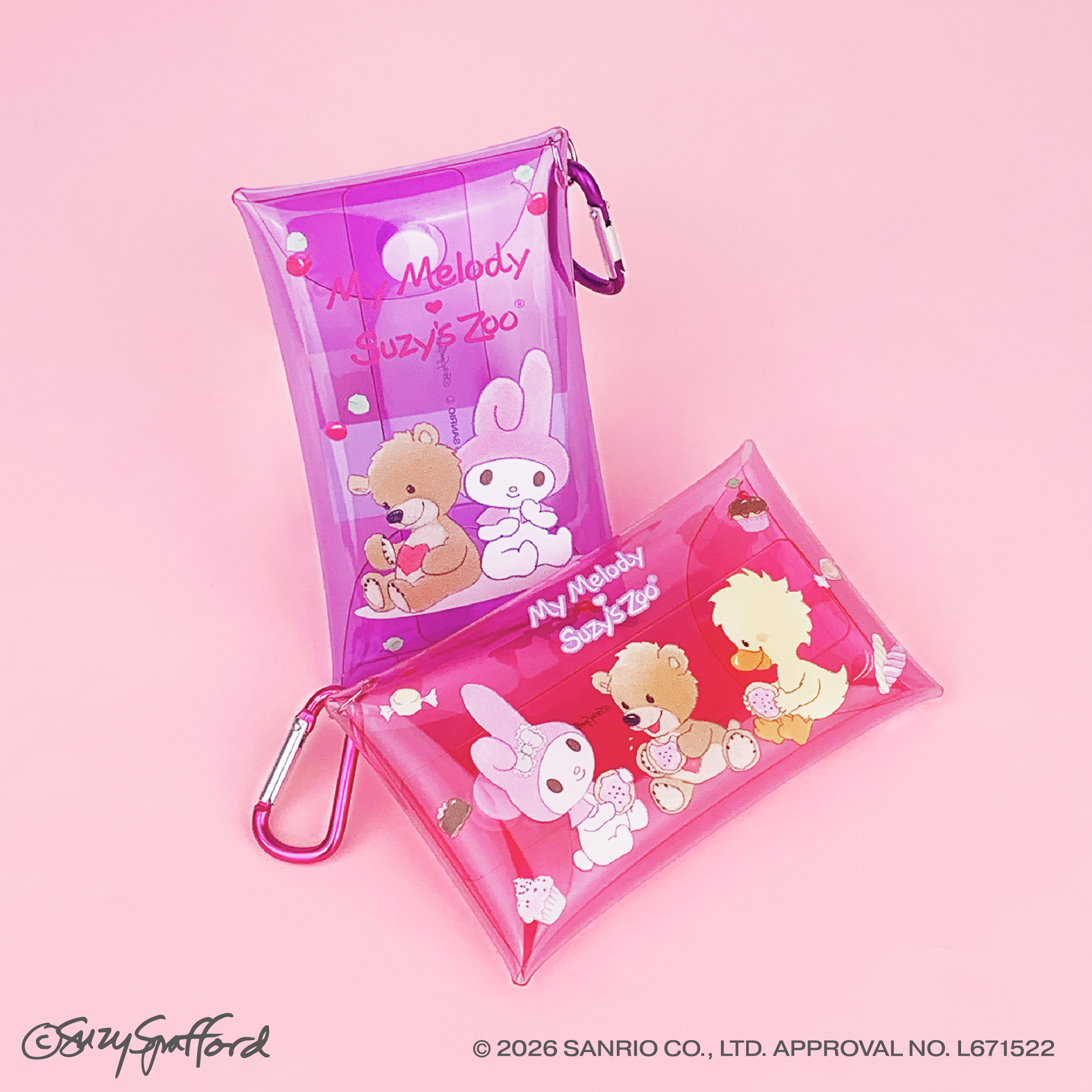 【公式オンラインストア限定】Suzy's Zoo スージー・ズー × マイメロディコラボ カラビナポーチ